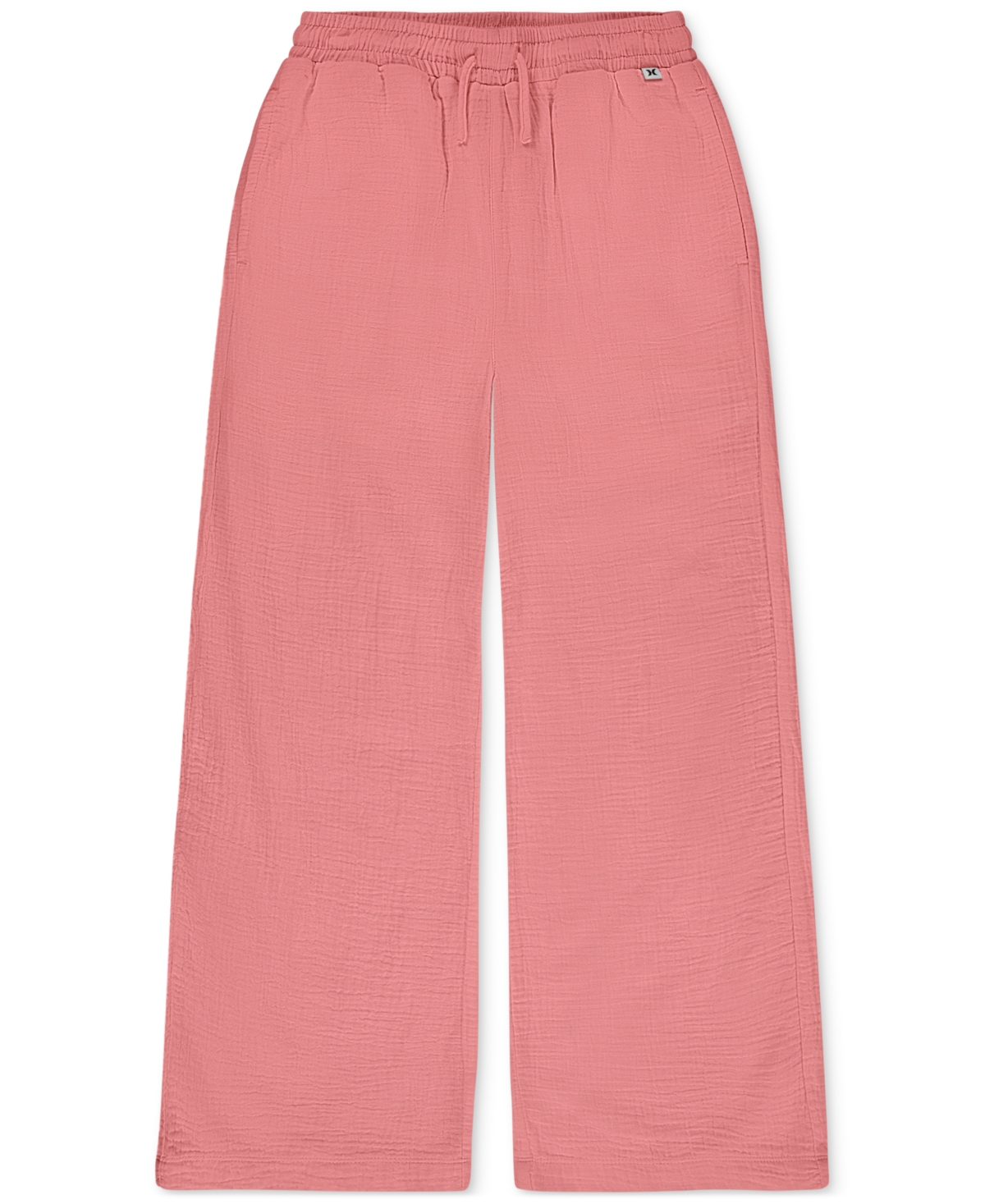 HURLEY BIG GIRLS COTTON CRINKLE GAUZE WOVEN BEACH PANTS 
