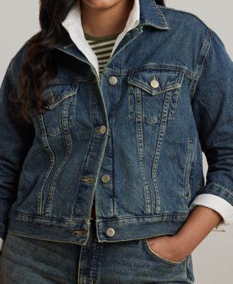 Plus Size Denim Trucker Jacket