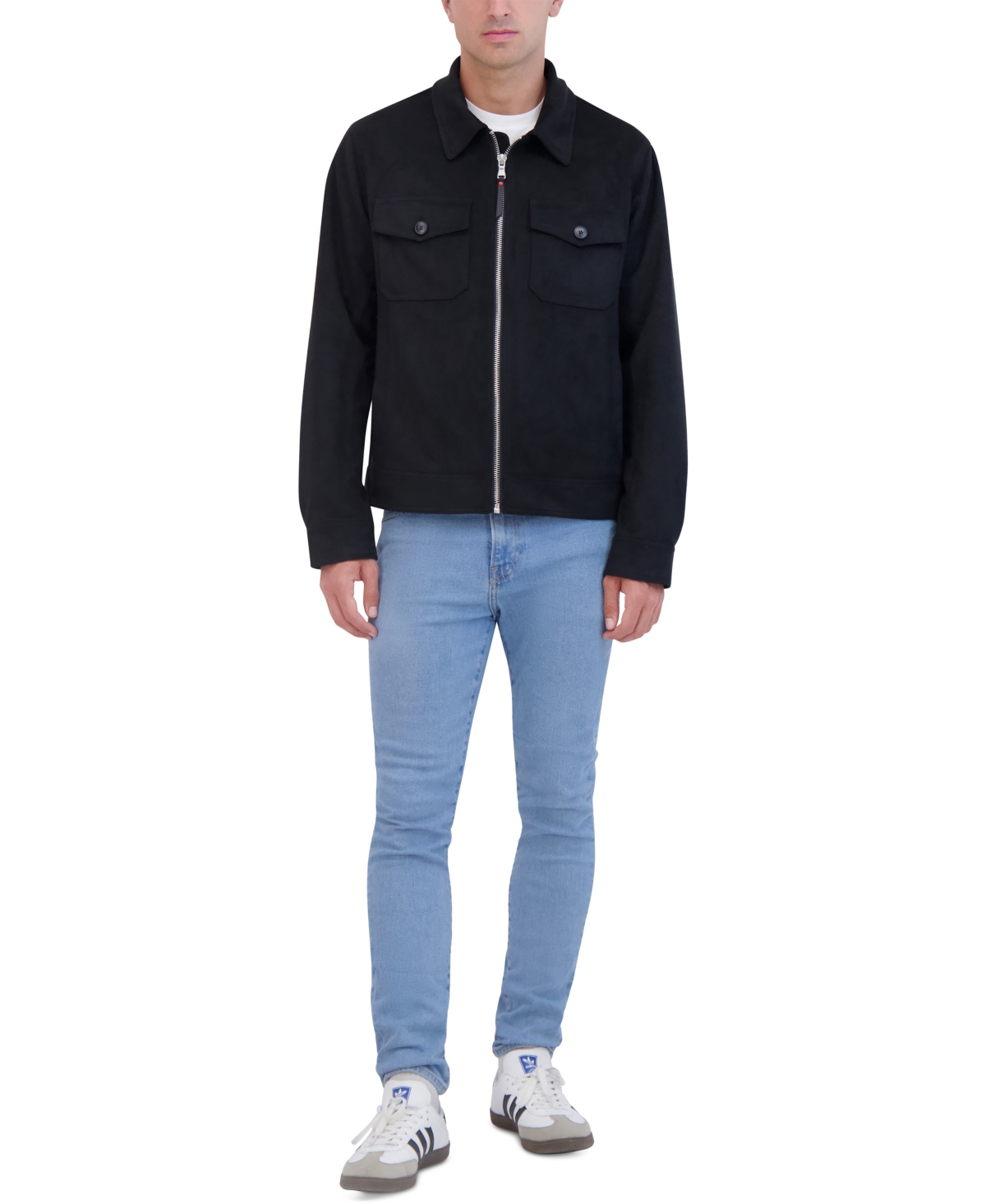 Robert Graham Men's Faux Suede Field Jacket In Black