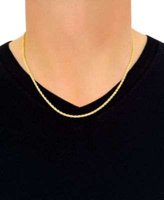 Forza Rope Chain 20" Necklace (2-1/2mm) in 14k Gold