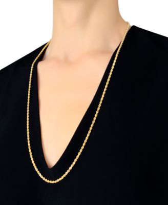 Forza Rope Chain 28" Necklace (2-3/4mm) in 14k Gold