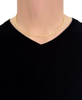 Forza Rope Chain 18" Necklace (3-1/5mm) in 14k Gold