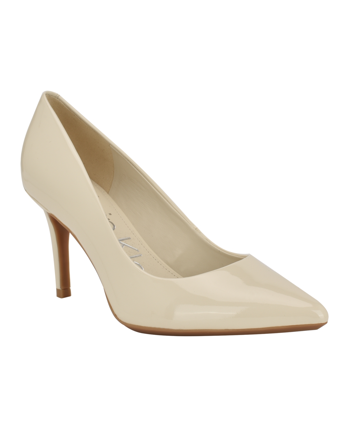 Calvin Klein Gayle Pointed Toe Pump In Ivory Patent