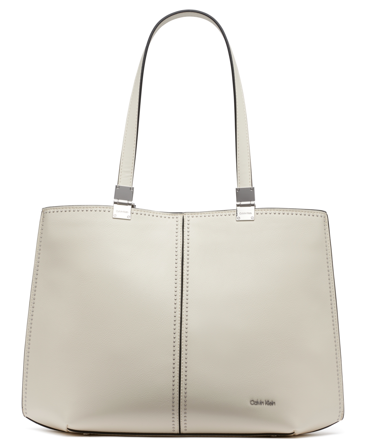 Calvin Klein Granite Studded Large Tote Bag In Cherub White