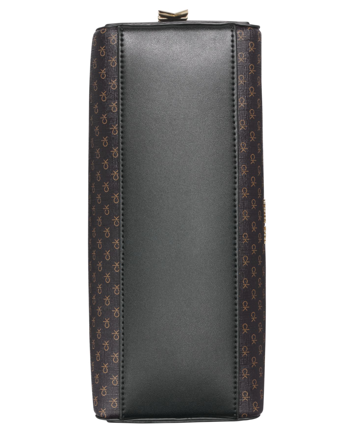 Женская сумка Calvin Klein Mandy Mini Signature Top Zipper Crossbody, цвет: Хаки / Чёрный — фото 3
