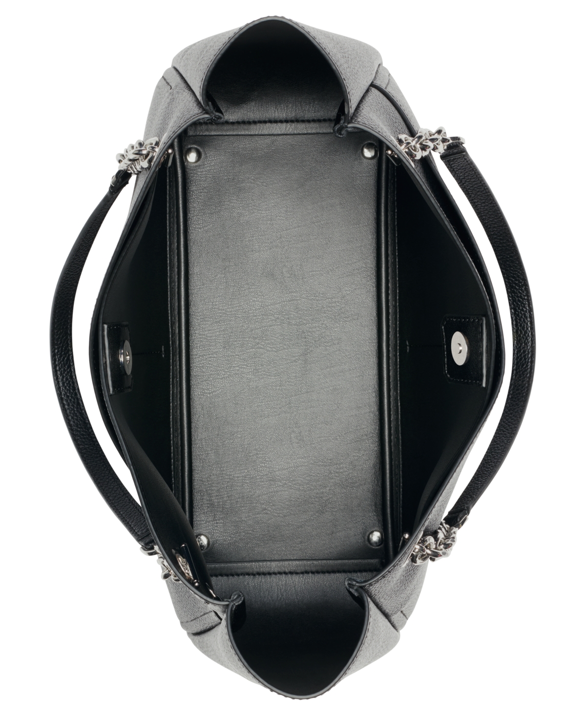 Calvin Klein Zoe Large Tote Bag In Black,silver