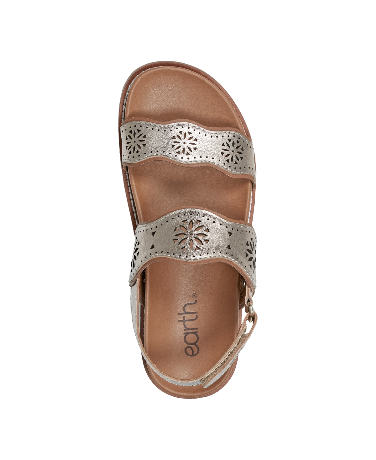 EARTH WOMEN'S FERNE STRAPPY SLINGBACK CASUAL FLAT SANDALS 