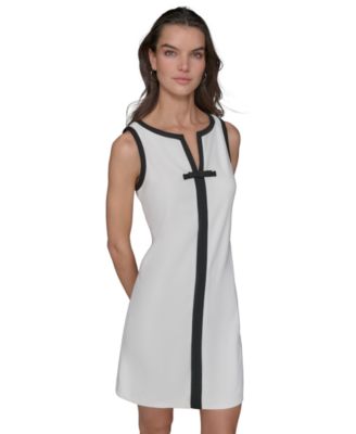 Women's Contrast Trim Sheath Dress 