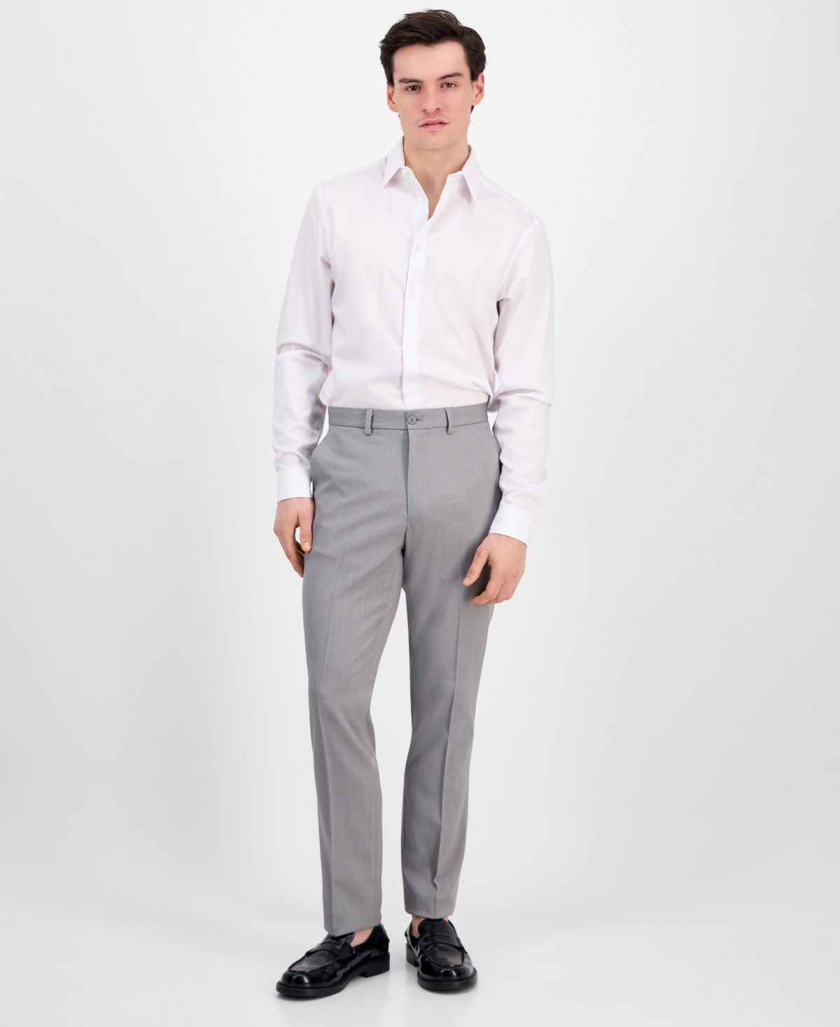 Men's Modern-Fit Solid Dress Pants - Navy