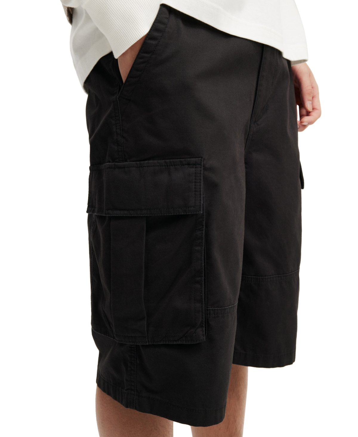 Shop Cotton On Men's Baggy Cargo Shorts In Black