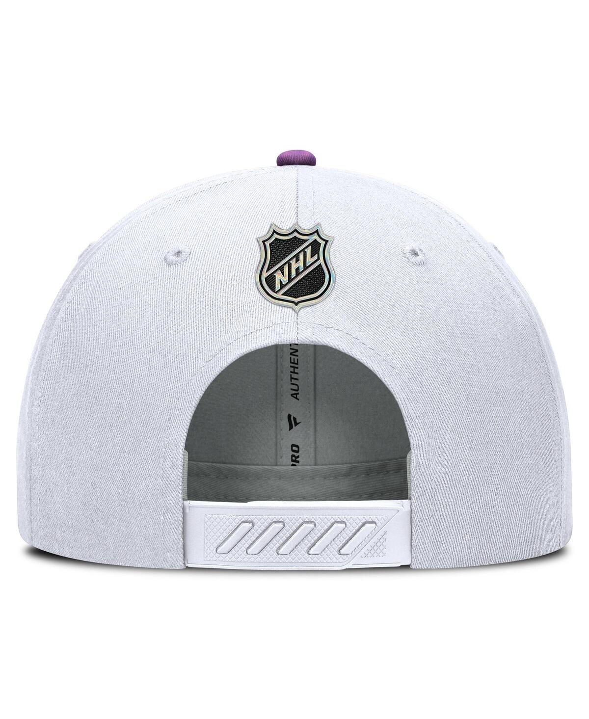 Fanatics Men's White Minnesota Wild Authentic Pro Hockey Fights Cancer Adjustable Hat In White