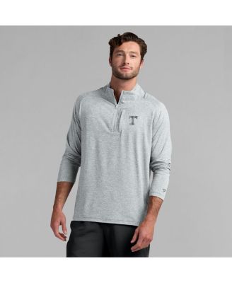 Men's Gray Tennessee Volunteers Mock Neck Half-Zip Pullover Jacket