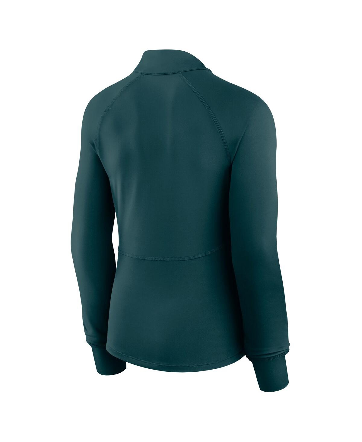 Fanatics Women's Midnight Green Philadelphia Eagles Elements Quarter-zip Jacket In Green