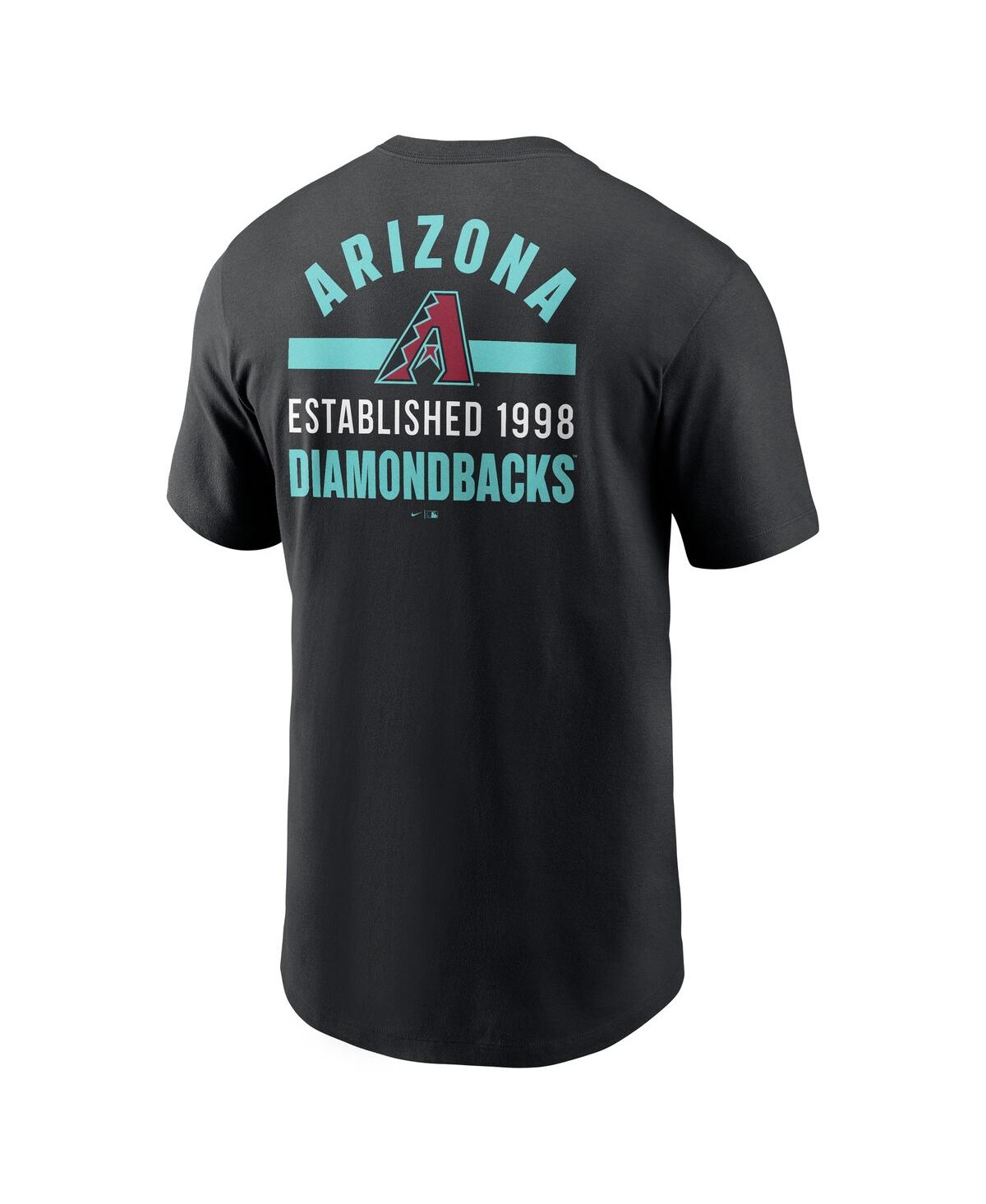 Nike Men's Black Arizona Diamondbacks 2-hit T-shirt In Black