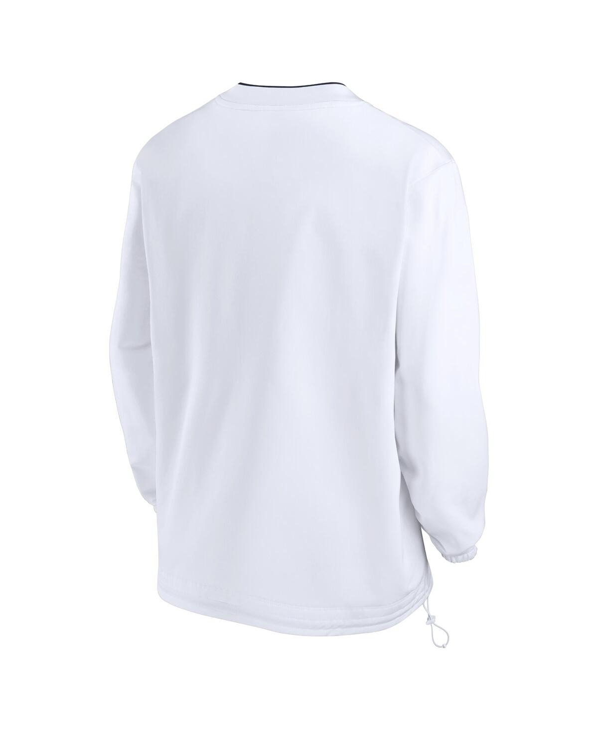 JORDAN MEN'S WHITE MICHIGAN WOLVERINES 2024 SIDELINE PULLOVER WINDSHIRT 