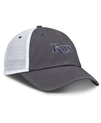 Men's Gray Tampa Bay Rays Wordmark Club Adjustable Trucker Hat