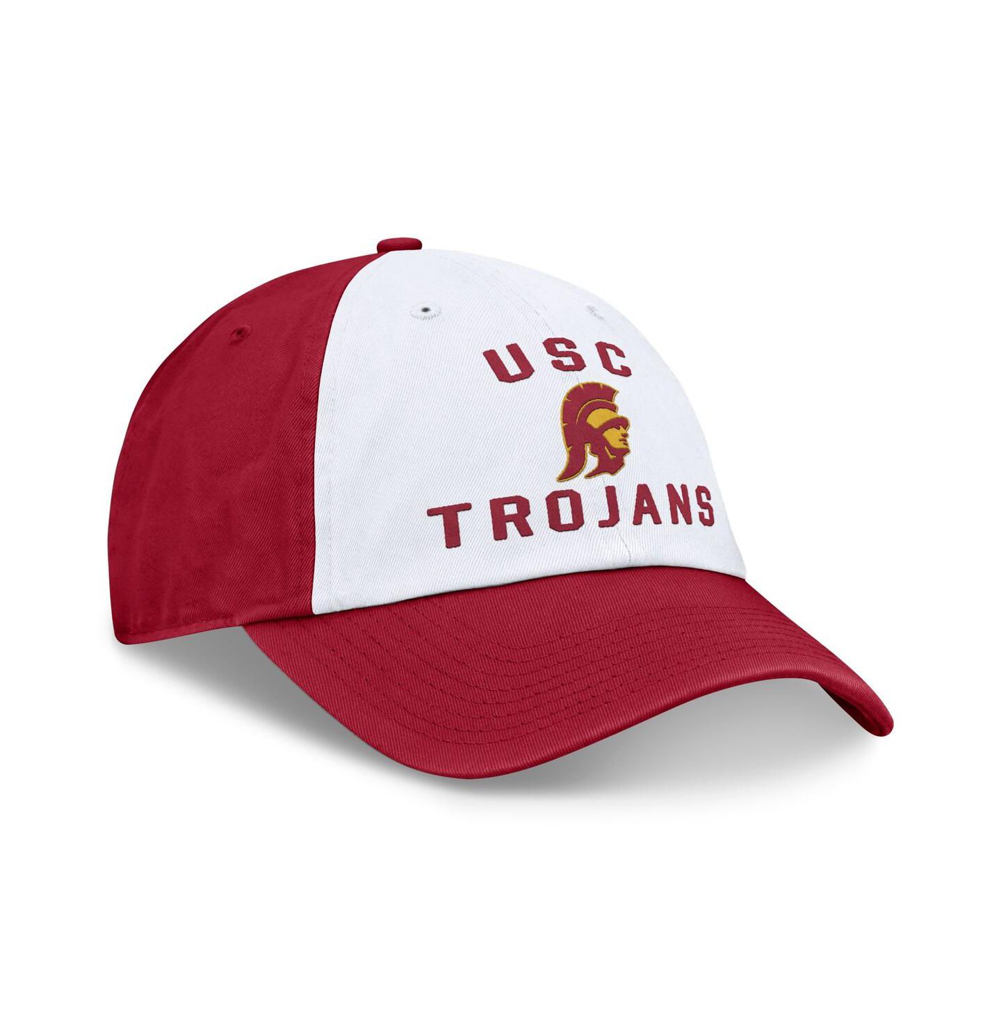 Мужская кепка Top of the World White/Cardinal USC Trojans Heritage Weston Adjustable Hat — фото 3