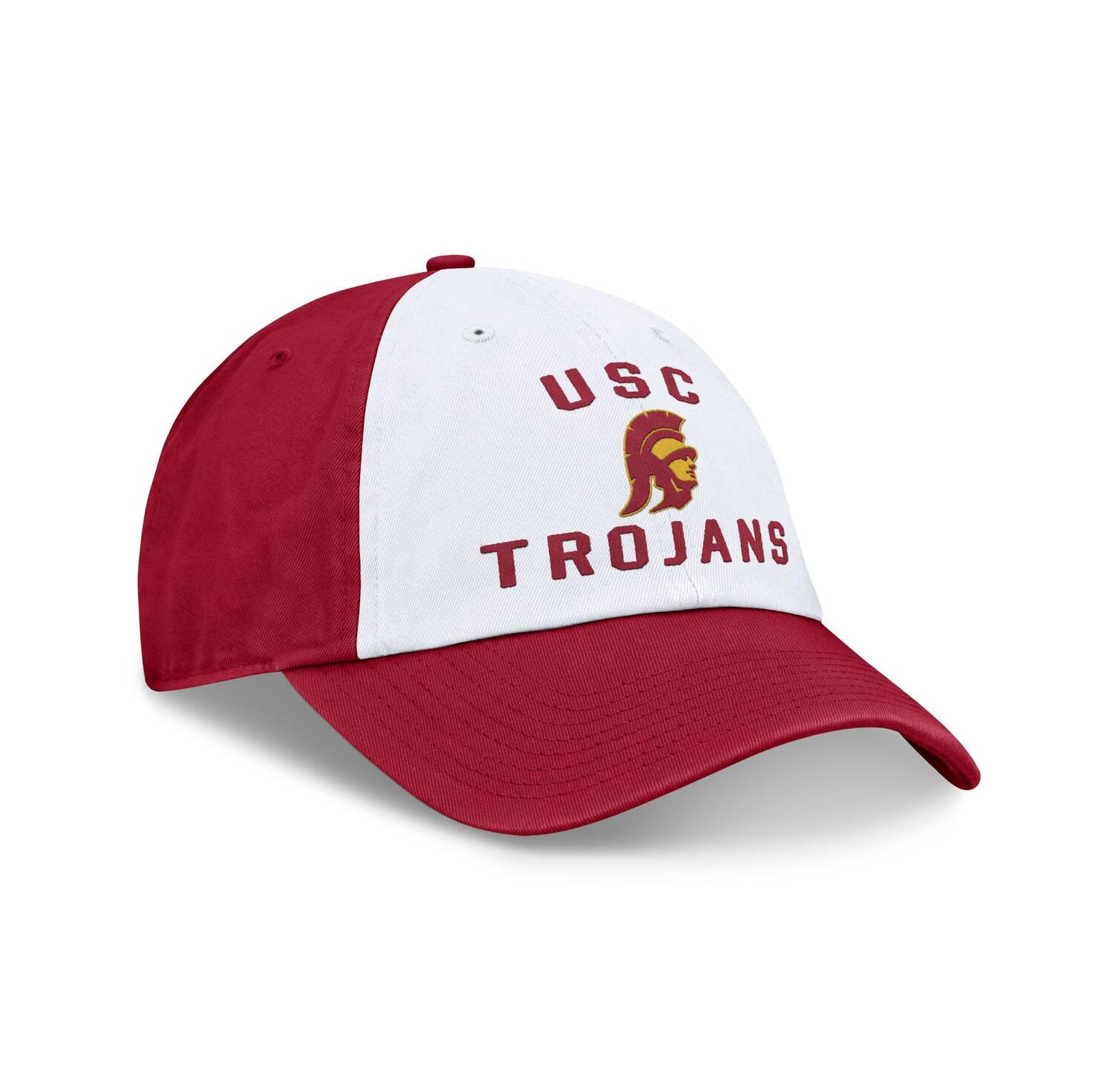 Men's White/Cardinal USC Trojans Heritage Weston Adjustable Hat