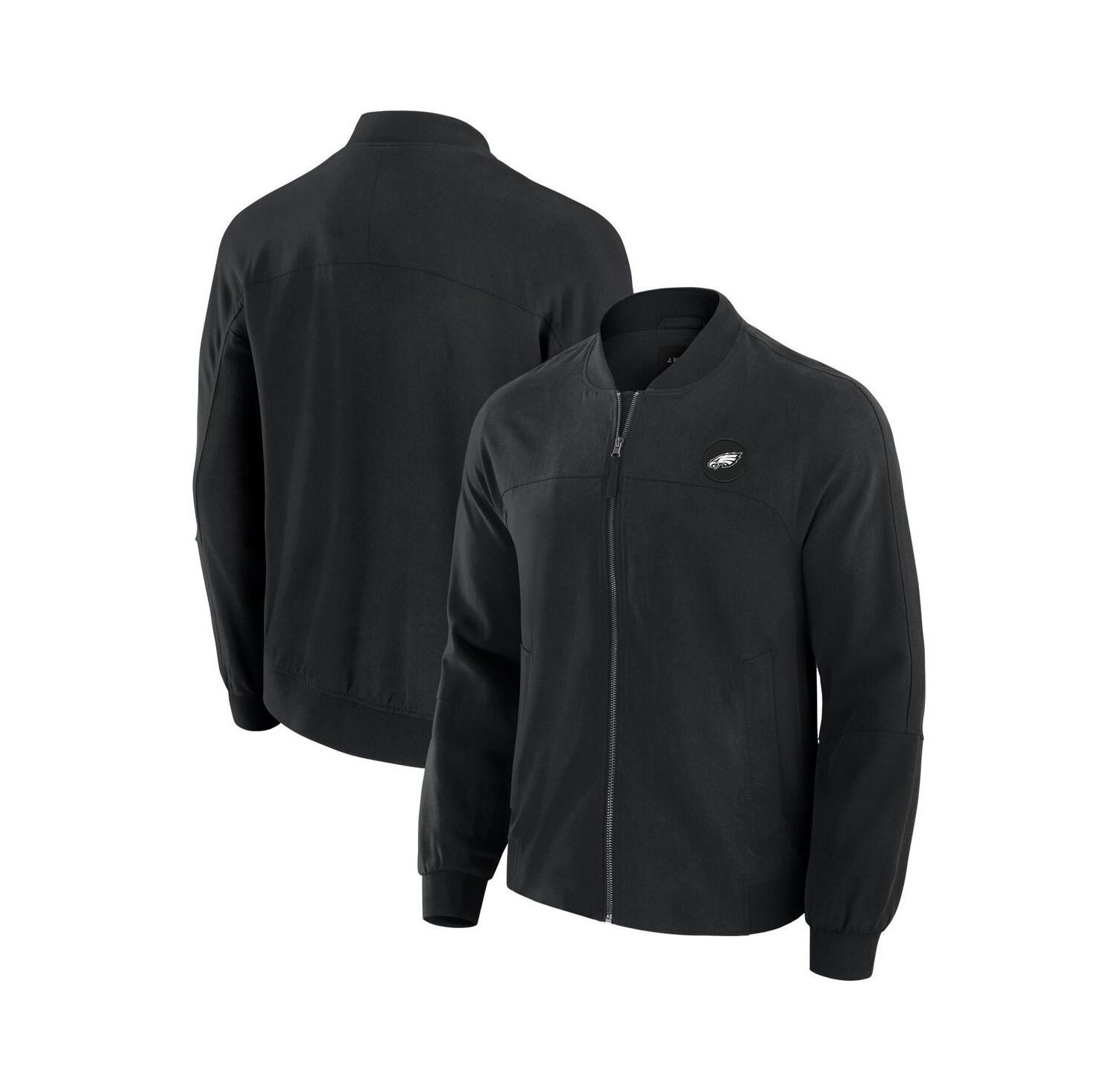 Men's Black Philadelphia Eagles Lightweight Cover-4 Tri-Blend Full-Zip Jacket