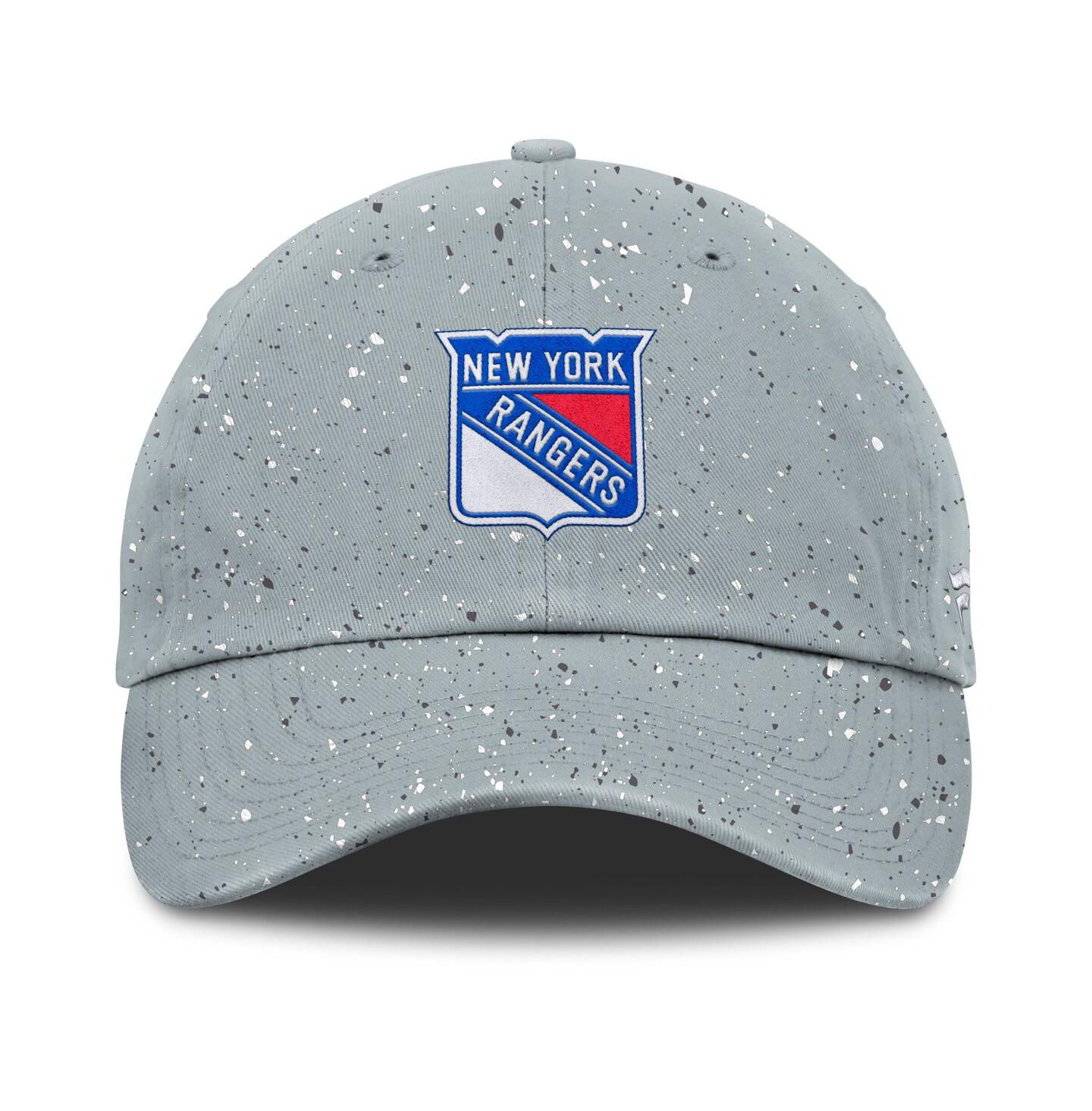 Женская кепка Fanatics Gray New York Rangers Heritage Snow Day Speckle Adjustable Hat — фото 4