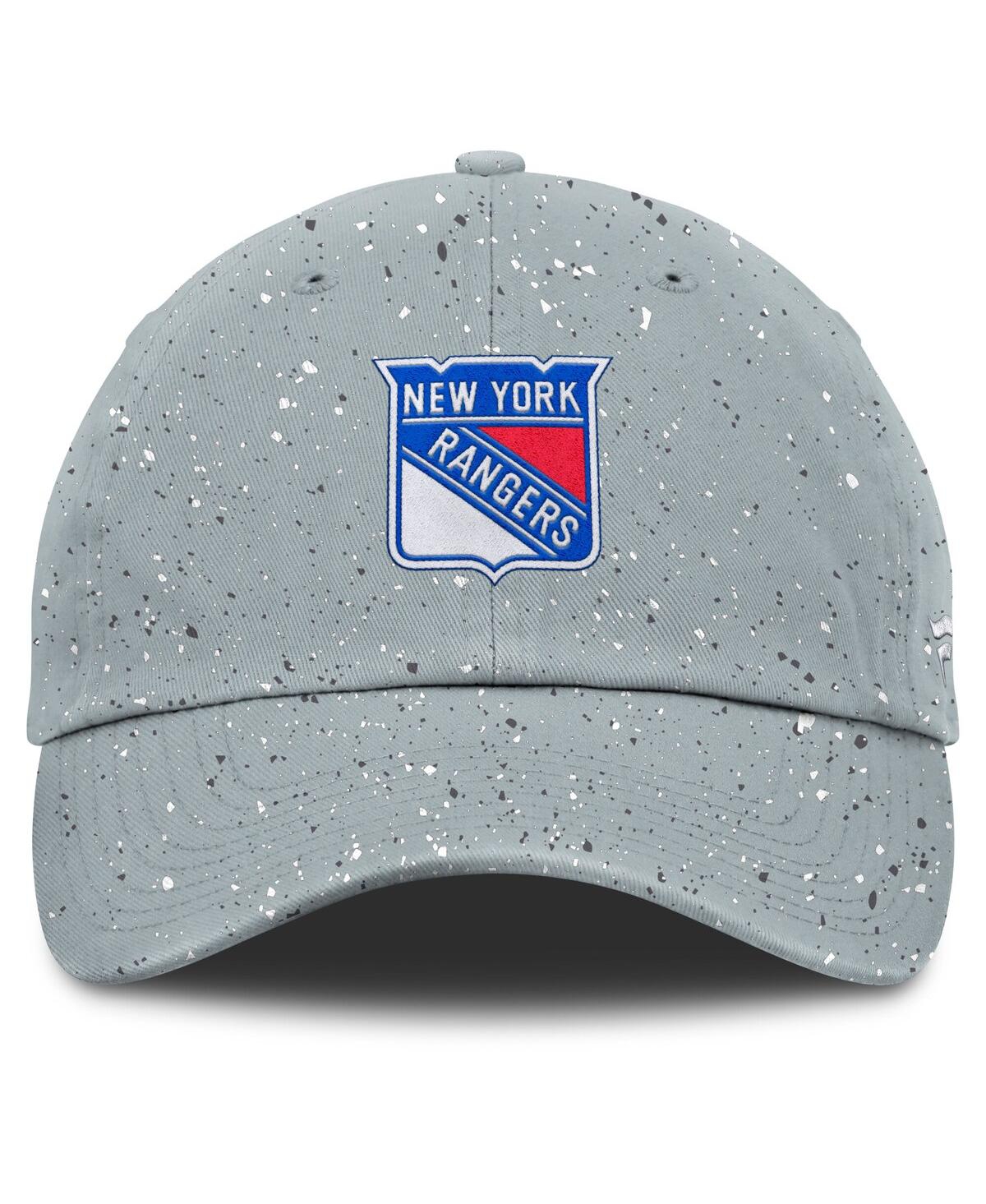 Fanatics Women's Gray New York Rangers Heritage Snow Day Speckle Adjustable Hat In Gray