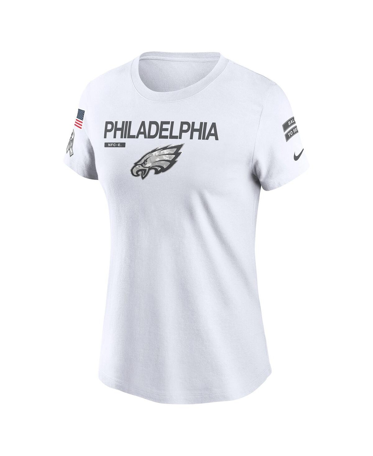Nike Women's White Philadelphia Eagles 2024 Salute To Service Legend Performance T-shirt In White