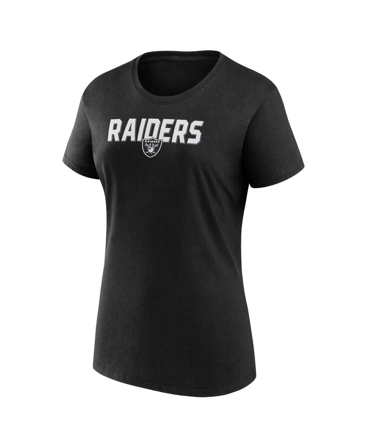 Logo Athletic Women's Black Las Vegas Raiders Lean T-shirt In Black