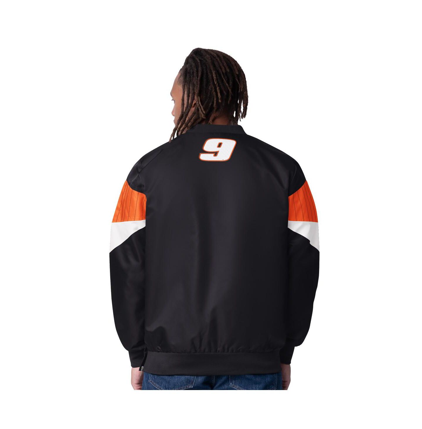 Мужская куртка Starter Black Chase Elliott Hooters Striker I V-Neck Pullover — фото 2