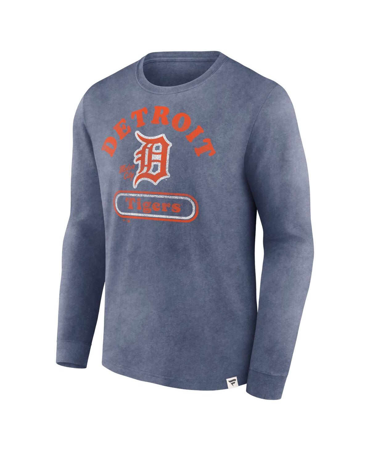 Fanatics Men's Navy Detroit Tigers Circus Catch Long Sleeve T-shirt In Navy
