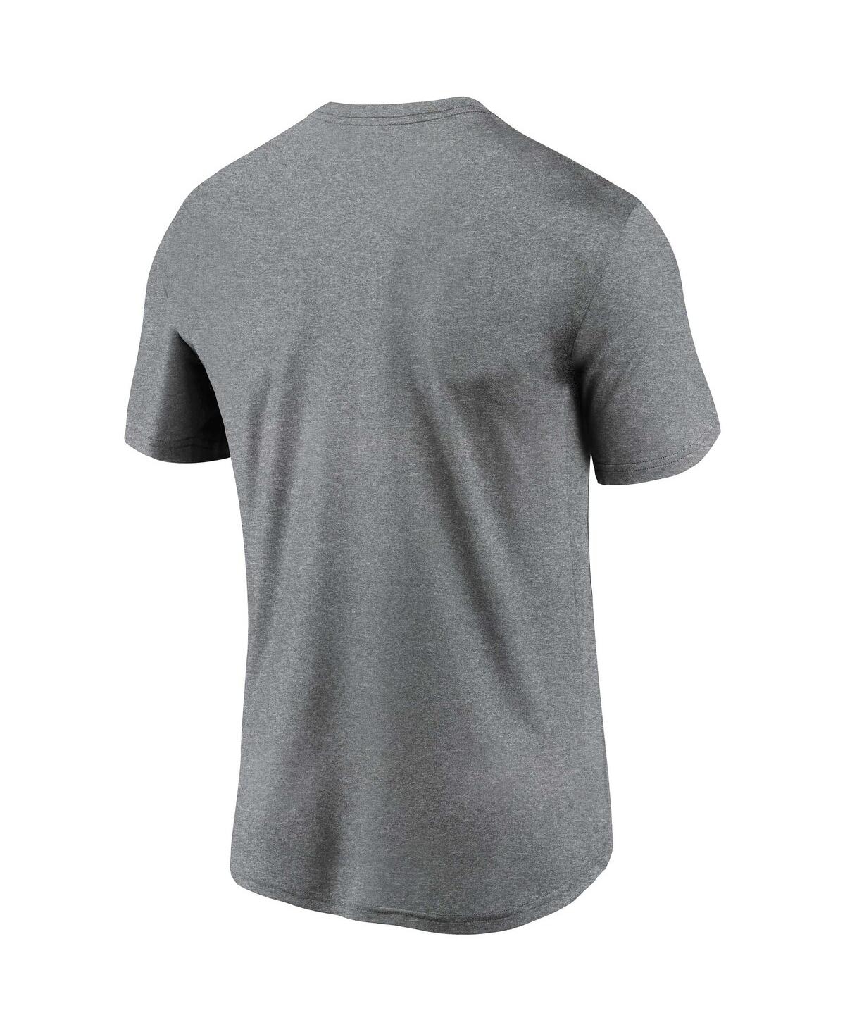 Nike Men's Heather Gray New Orleans Saints Legend Wordmark T-shirt In Gold