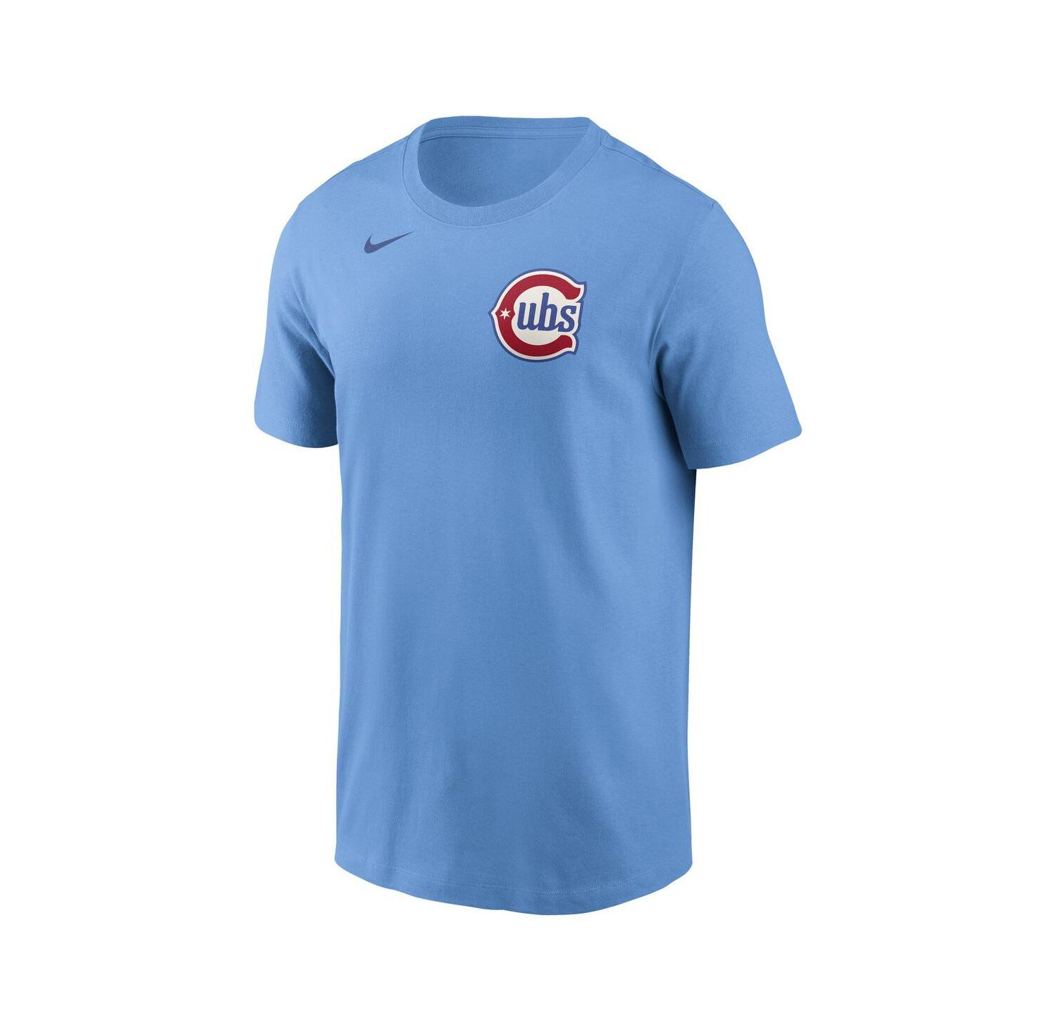 Men's Baby Blue Chicago Cubs Alternate Wordmark T-Shirt