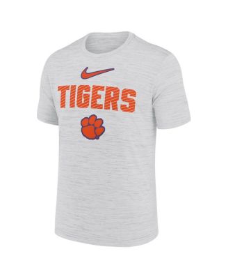 Men's White Clemson Tigers Campus Slant Velocity Performance T-Shirt