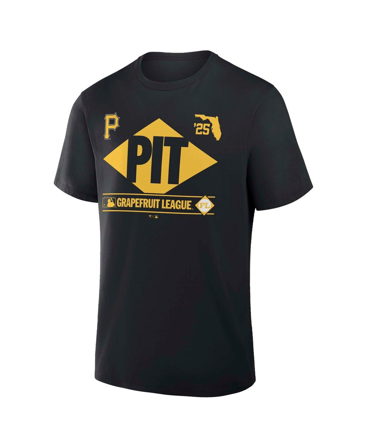 Fanatics Men's Black Pittsburgh Pirates 2025 Spring Training Grapefruit League True Icon T-shirt In Black