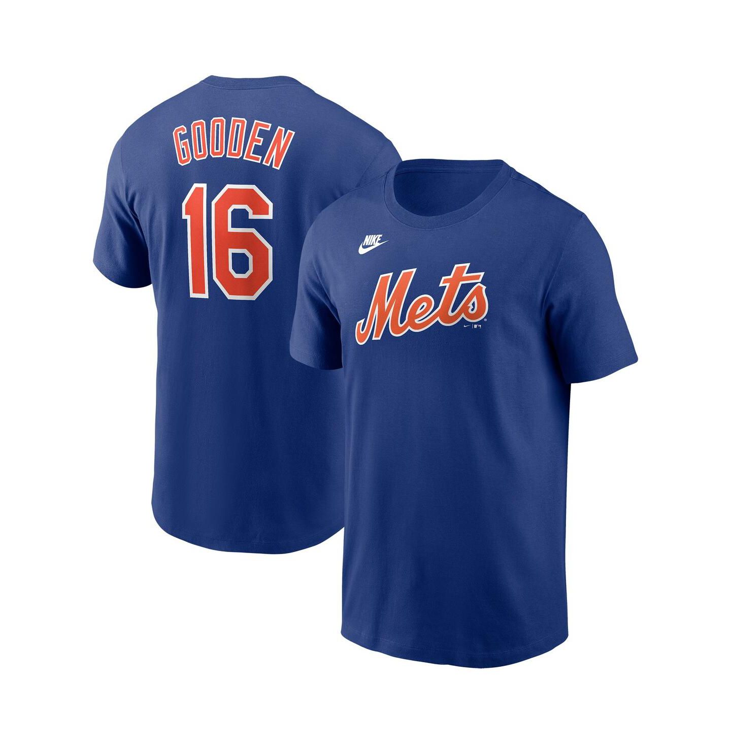 Мужская футболка Nike Dwight Gooden Royal New York Mets Cooperstown Collection Fuse Name & Number Retirement — фото 1