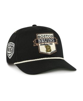 '47 Brand - Men's Black Boston Bruins Old Time Hockey Rafter Sure Shot Hitch Adjustable Hat