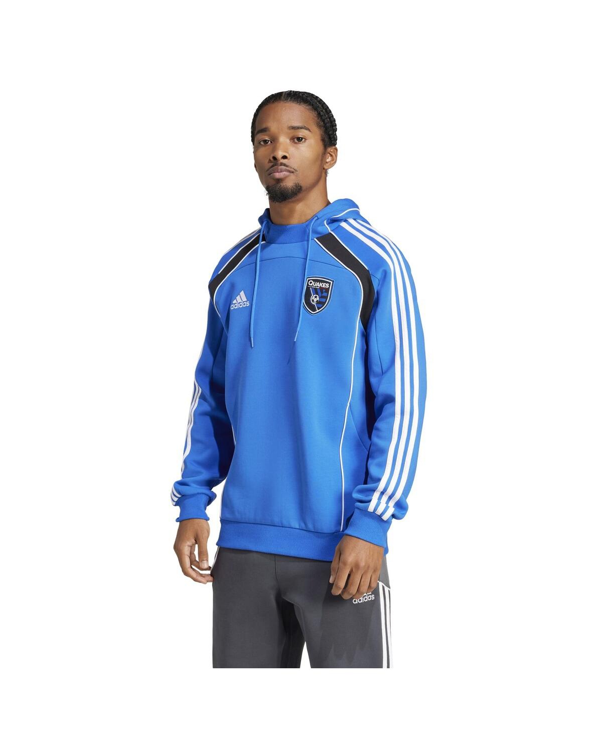Adidas Originals Men's Blue San Jose Earthquakes 2025 Travel Pullover Hoodie