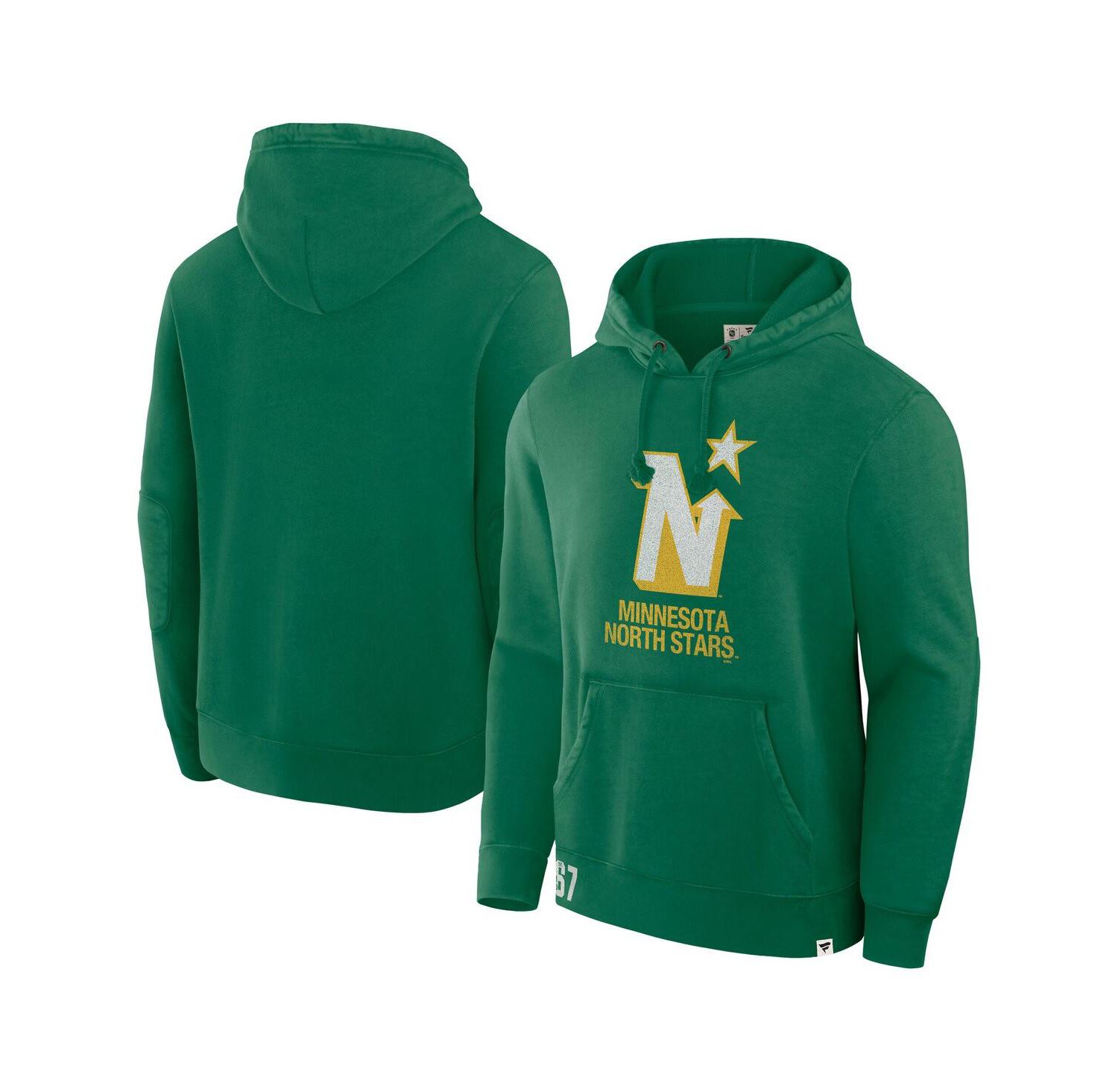 Men's Kelly Green Minnesota North Stars Decades Collection Tradition Fleece Pullover Hoodie