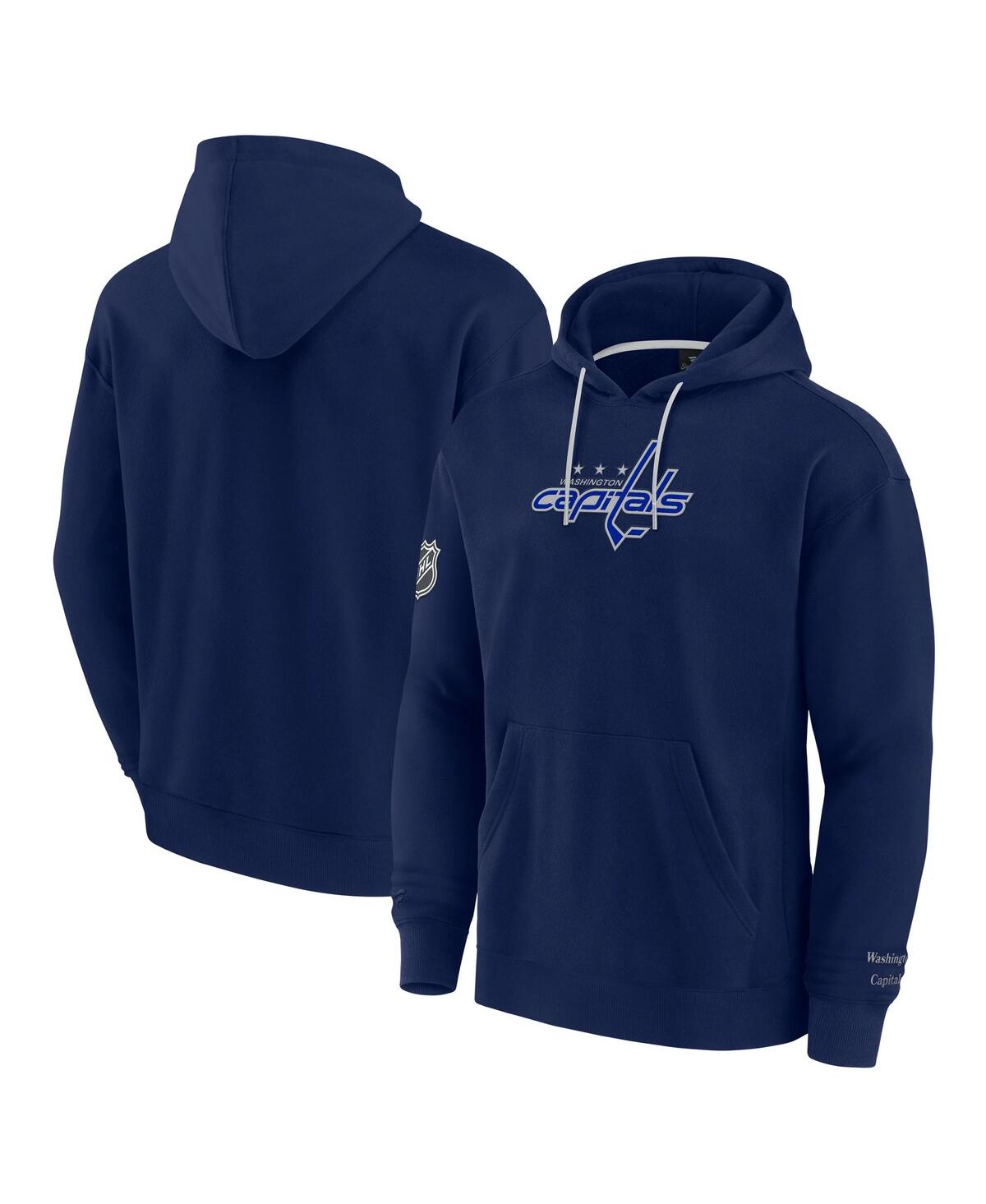Fanatics Men's Navy Washington Capitals Elements Pace Pullover Hoodie In Navy