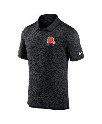Men's Black Cleveland Browns Pique Fashion Performance Polo Shirt