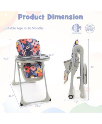 3-In-1 Convertible Baby High Chair for