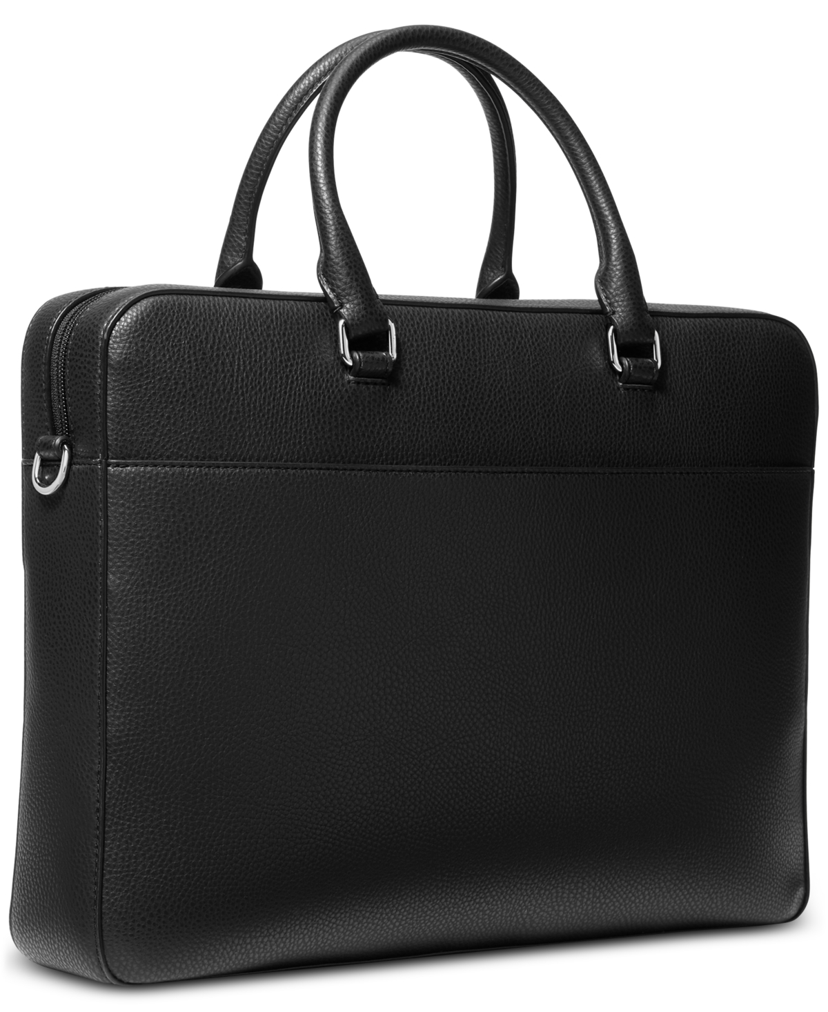 Michael Kors Men's Explorer Leather Logo Briefcase In Black