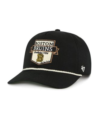 Men's Black Boston Bruins Old Time Hockey Rafter Sure Shot Hitch Adjustable Hat