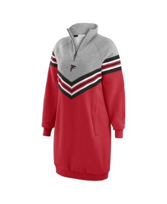 Women's Red/Heather Gray Atlanta Falcons Chevron Stripe Dress