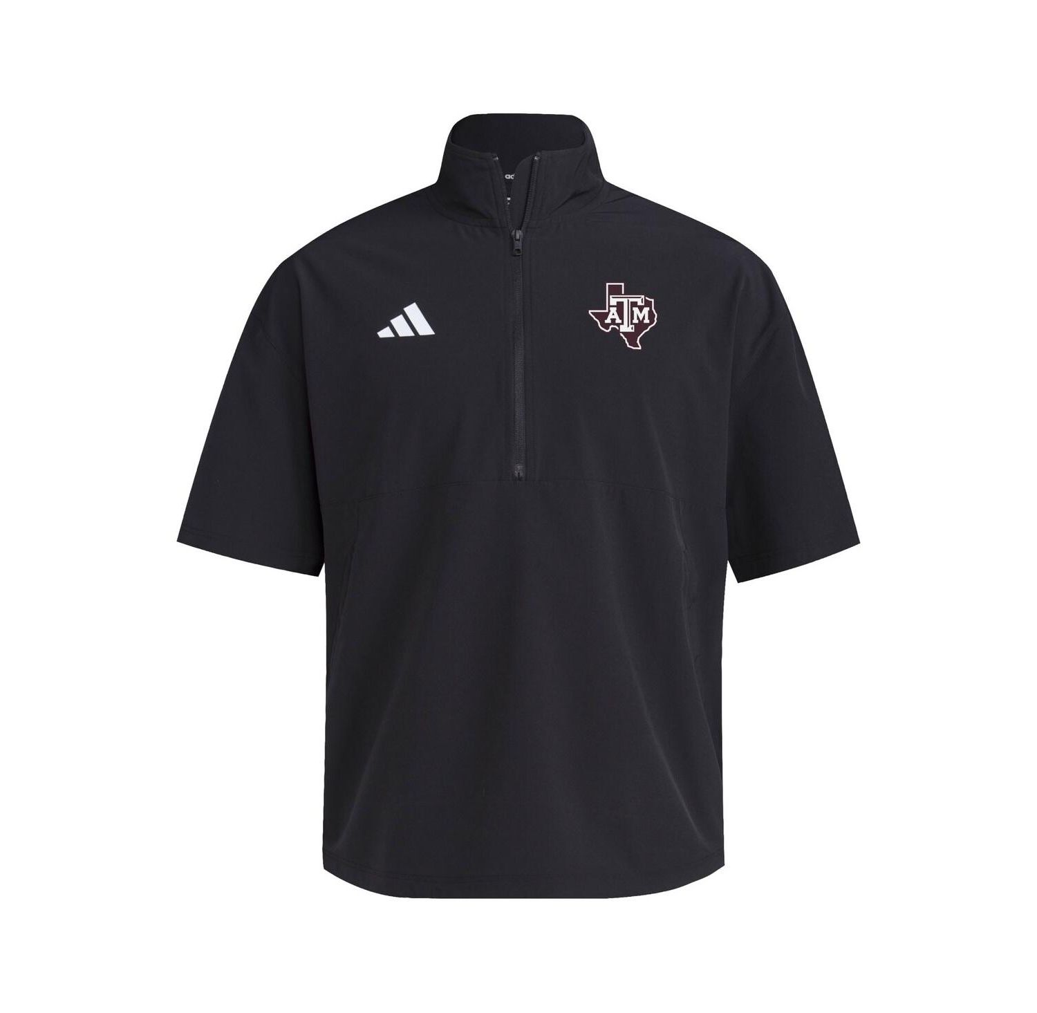 Men's Black Texas A&M Aggies 2024 Half-Zip Short Sleeve Training Jacket