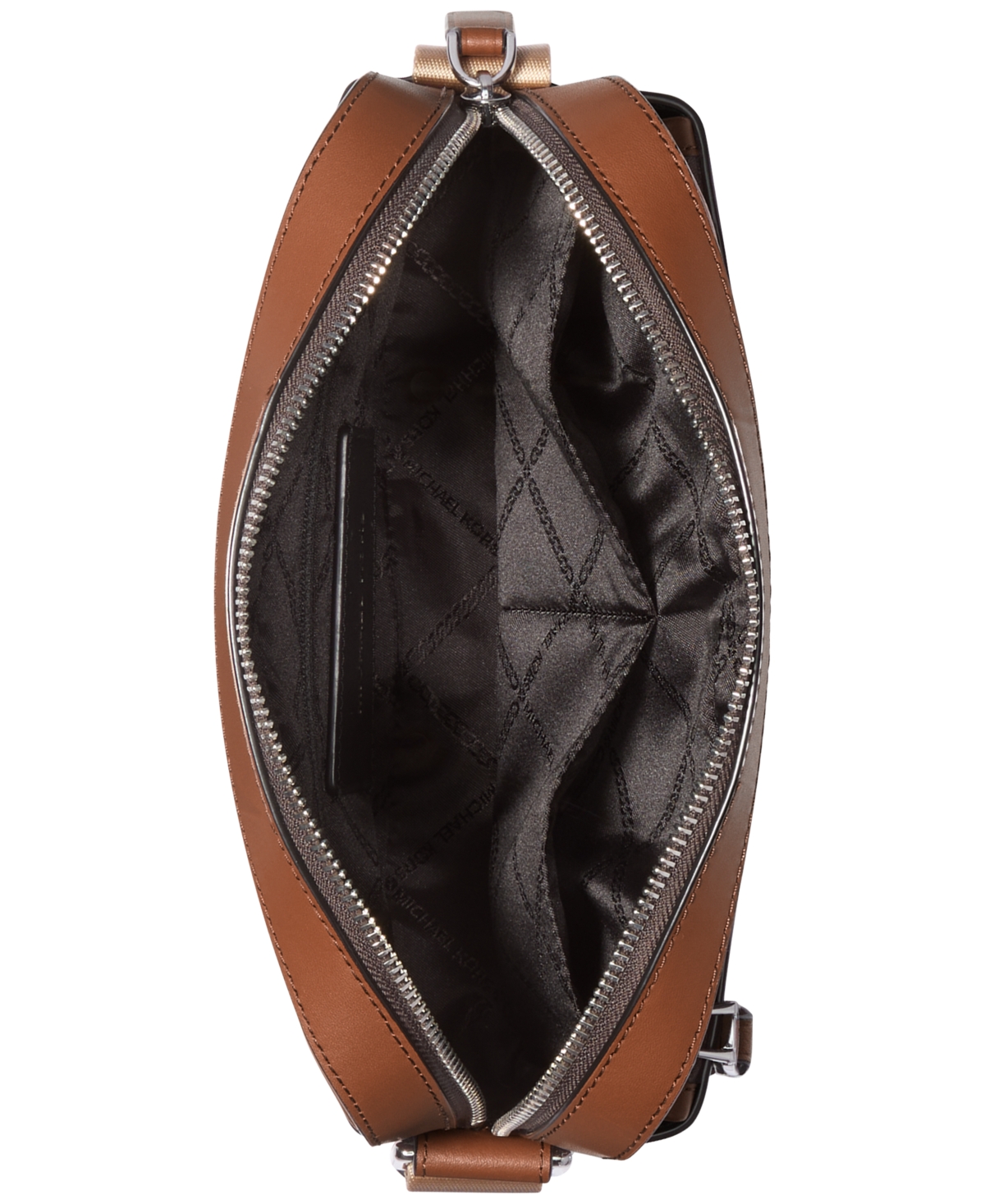 Michael Kors Men's Leather Utility Zip Crossbody Bag In Luggage