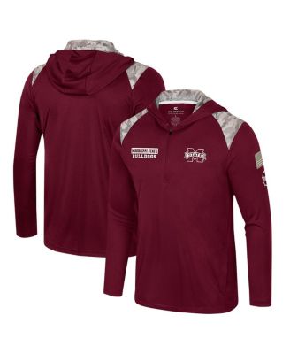 Colosseum - Men's  Maroon Mississippi State Bulldogs OHT Military Appreciation Quarter-Zip Hoodie Jacket