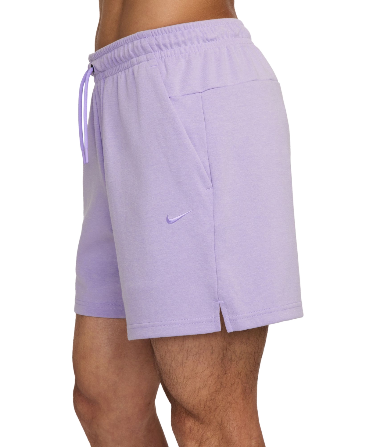 Nike Men's Primary Fleece Dri-fit Relaxed-fit Uv 7" Performance Shorts In Hydrangeas,htr,hydrangeas