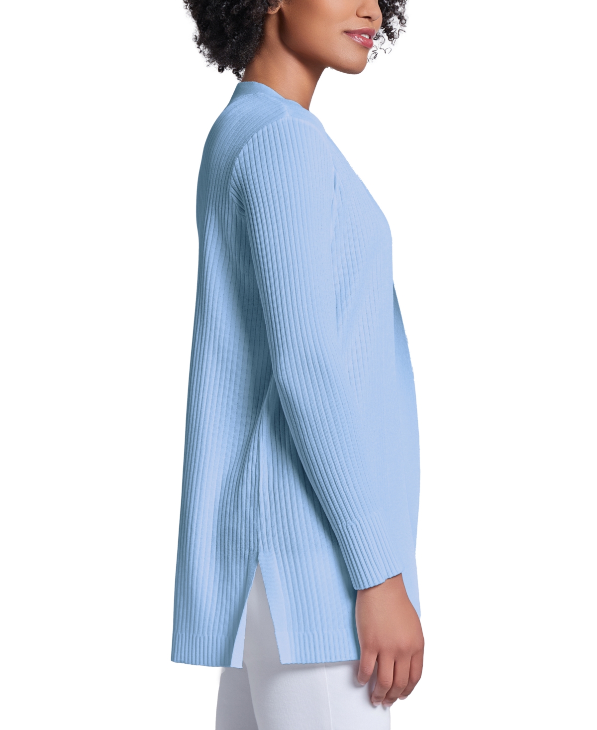 Jones New York Women's Petite Sutton Open-front Cardigan In Blue