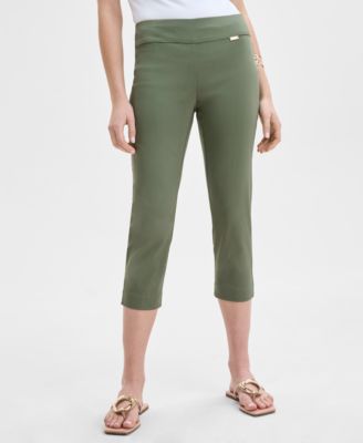 Women's Tummy-Control Pull-On Capri Pants, Regular & Petite, Created for Macy's