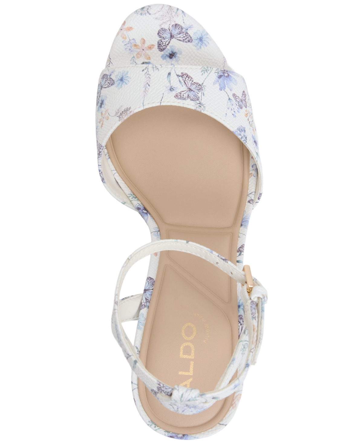 Aldo Women's Gracious Two-piece Block-heel Dress Sandals In Ivory,blue Multi